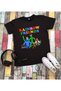 Cdaw Rainbow Friends Short Sleeve Black Children's T-Shirt