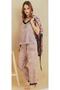 Women's Powder Red 3-Piece Dressing Gown Pajama Set - 2
