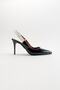 Lofty Ribbon Detailed Black Patent Leather 8 cm Women's Stiletto, Heeled Shoes