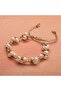 Certified Real Pearl Natural Cut Natural Stone Macrame Bracelet - 5
