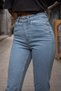 Penelope Women's Ice Blue Super High Waist Comfort Lycra Mom Jeans Jeansfrango - 2
