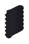 Large Size Men's Socks 45-50 Size 6 Pieces Black - 2