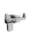 Chrome Lux 4-Piece Bathroom Set with Cover Toilet Paper Holder, Hanger, Long Towel Holder, Solo Towel Holder - 3