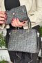 New Season Premium Product Women's Shoulder and Crossbody Bag 3004-gd - Black-combination - 2
