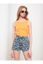 High Waist Mom Fit Patterned Pocket Detailed Women's Jean Shorts - 2