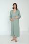 Green Maternity and Maternity Dressing Gown Nightgown Set