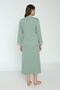 Green Maternity and Maternity Dressing Gown Nightgown Set - 3