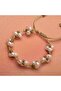 Certified Real Pearl Natural Cut Natural Stone Macrame Bracelet - 4