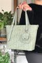 New Season Women's Hand and Shoulder Bag with Mini Wallet 3018-gd Green-combination - 5