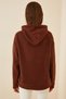Women's Light Brown Hooded Winter Fleece Sweatshirt ZV00047 - 4