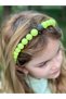 Fashion Large Big Matte Bulk Pearl Bead Rhinestoned Metal Crown Women's Children's Crown Neon Highlighter Yellow