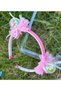 New Trend Cute Moving Sound Ball with Dome Colorful Beaded Minnie Eared Children's Crown Pink - 2
