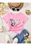 Kids Colorful Draped Heart Printed Children's T-shirt