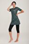 Semi Covered Swimsuit Afşin 6 8085 Black - 5