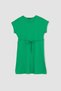 A-Line Crew Neck Mini Short Sleeve 100% Cotton Dress - 7
