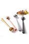 Gold Color Stainless Steel Coffee Measuring Spoon and Package Clip - 6
