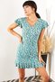 Women's Mint Leaf Camisole Dress with Frilly Sleeves and Skirt ELB-19001407 - 2