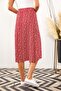 Women's Red Wrap Skirt ETK-19000154 - 5