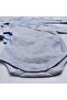 Unisex Baby Gray Blue Jacquard Perforated Double Breasted Bady 2-Piece - 2
