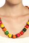 Women's Yellow Wooden Beaded Necklace - 3
