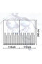 Bathroom Shower Curtain 10019 Double Wing 2X120X200 Shower Cabin Curtain - 2