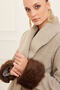 Women's Bitter Brown Fur Bracelet 30092 - 2