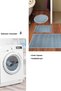 Non-Slip Base Djt 3-Piece Bath Mat Set Star Cotton Mixed Round Scandinavian F5084 Navy Blue - 3