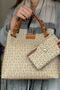 Women's Braided 4 Compartment Shoulder Bag and Handbag 92180- Strgq Kumtaba Combination - 7