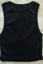 Black and White Double Undershirt Crop-Crew Neck Crop-Women's Crop-Summer (Combed Fabric) Undershirt - 5