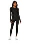 Women's Black Blouse Finger-Slip Anti-Show Silk Jersey - 3