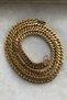 Chain Necklace And Bracelet Set Stainless 316l Steel Women Men Thick Flat Knitted Shiny Gold Yellow - 2