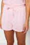 Açık Pembe %100 Pamuklu Ayıcık Nakışlı Şortlu Örme Pijama Takımı THMSS23PT00012 - 4