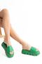 6170 Women's Neon Color Thick Sole Slippers with Footboard