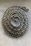 Stainless 316l Steel Women's Men's Thick Flat Knitted Model Chain Necklace Grey Silver 10 Mm 58 Cm - 3