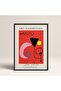 لوحة فنية مؤطرة بإطار خشبي أسود، ديكور حائط فني حديث (ABSTRACT20-BLACK) - 3