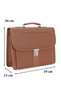 Briefcase Model Men's Handbag with 15.6 Inch Laptop Compartment and Lock Mechanism - 10