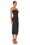 Women's Strapless Cut Slit Midi Dress Silk Jersey - 2