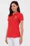 Women's Polo Neck Embroidered T-shirt 1567889 Red - 3