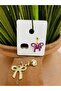Purple Bow Clip Children's Earrings - No Piercing Hole Earrings - 5