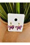 Purple Bow Clip Children's Earrings - No Piercing Hole Earrings - 6