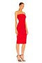 Women's Red Strapless Cut Midi Dress - 2