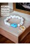 Murano Glass Basement Bead Charm Evil Eye Bead Bracelet Evil Eye Beaded Bracelet - 3