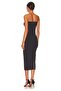 Women's Strapless Cut Slit Midi Dress Silk Jersey