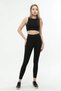 Black Ribbed High Waist Knitted Leggings
