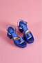 Fell Cobalt Blue Satin Platform Heeled Casual Shoes - 5