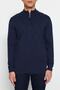 Lacivert Slim Fit Pamuklu Yarım Balıkçı Fermuarlı Yaka Smart Triko Kazak TMNAW23KZ00215 - 4