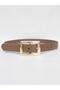 Women's Mink Belt with Gold Buckle, Jean Belt, Jacket Belt, Trouser Belt - 3