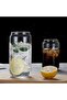 2 Pieces Glass Cola Box Shaped Trendy Borosilicate Presentation, Milk and Juice Glasses