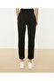 High Waist Black Mom Jeans Trousers with Lycra Colorfast Black Extra Comfortable Mom Jeans - 2
