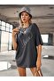 Love Heart Printed Smoked Oversize T-shirt Casual Boyfirend - 2